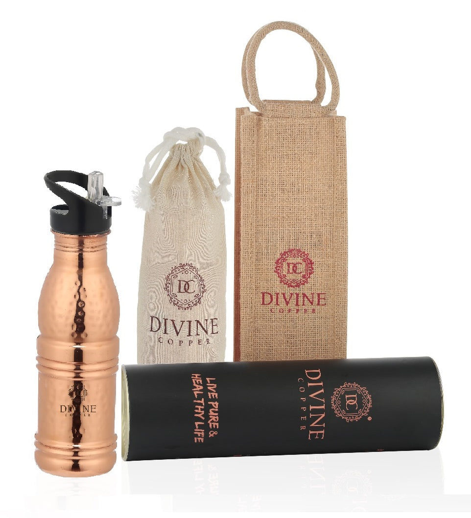 COLA -Hammered Pure Copper Water Bottle