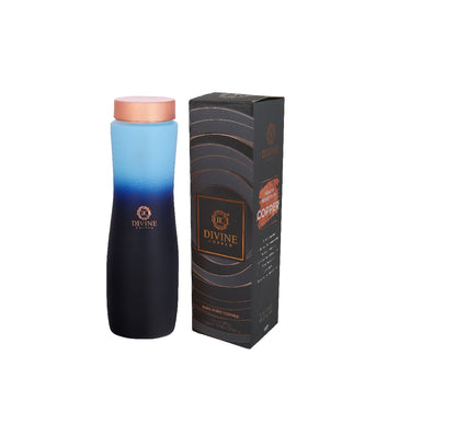 CURVE -Blue Mirage Pure Copper Water Bottle