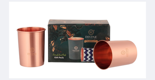 PURE COPPER PLAIN GLASS - Pack of 2