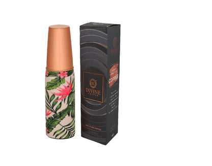 GLASS BOTTLE -Enamel Print Pure Copper Water Bottle