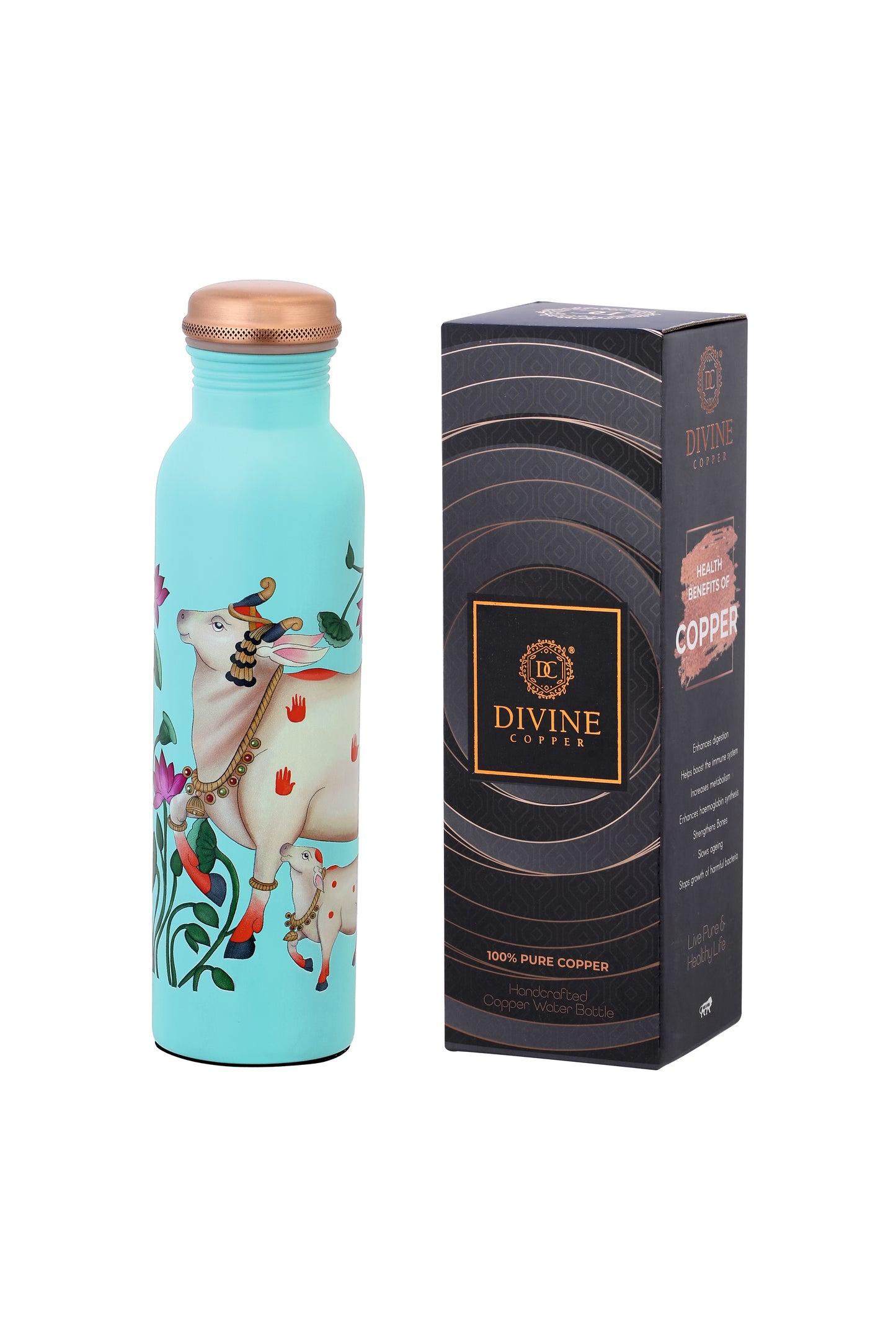 PIE - Nandi Cow Print Pure Copper Bottle