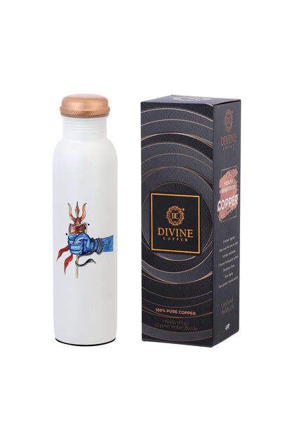 PIE - Trishul in Hand Print Pure Copper Bottle