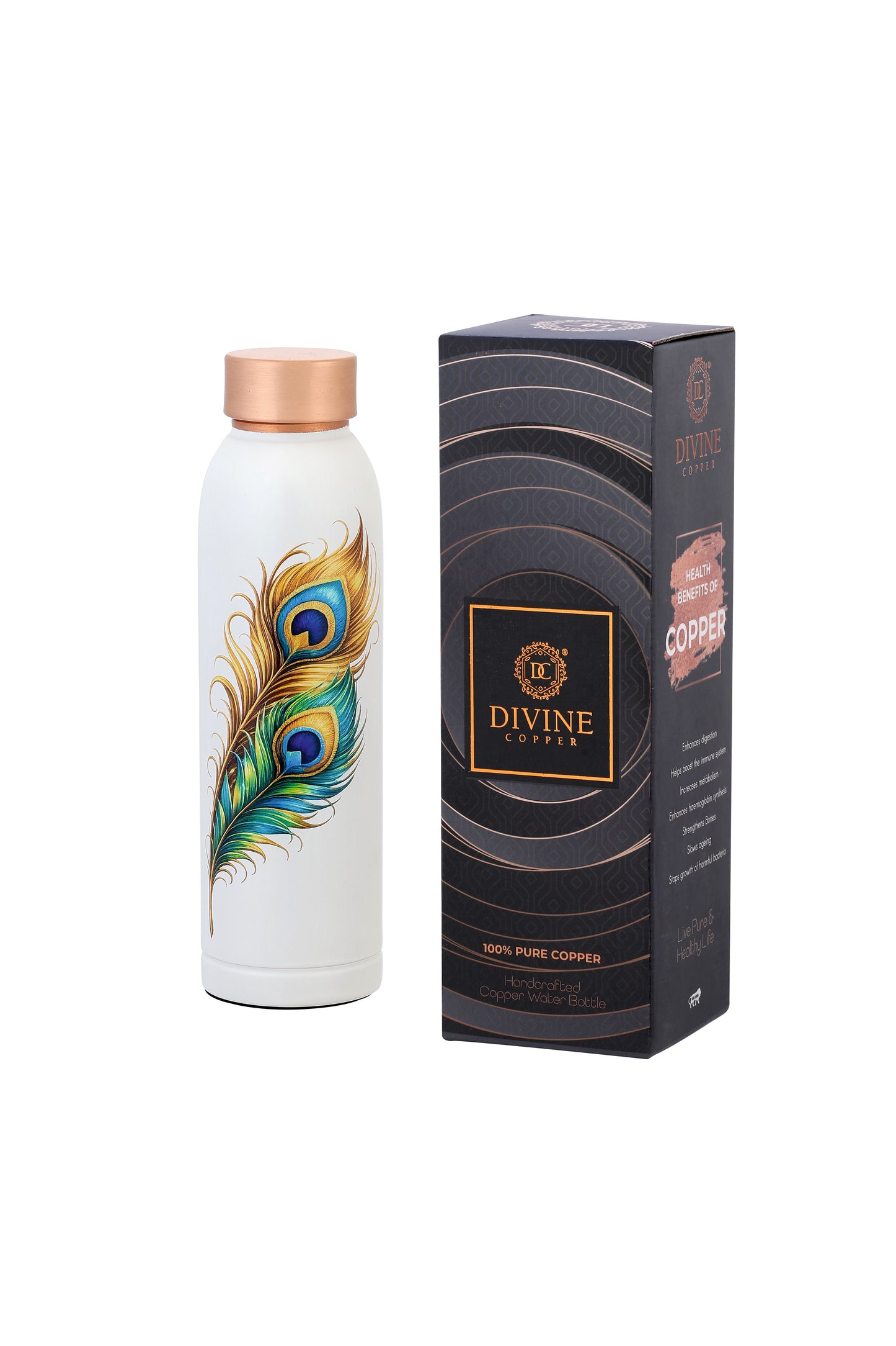 Oreo -  Morpankh Print Pure Copper Bottle