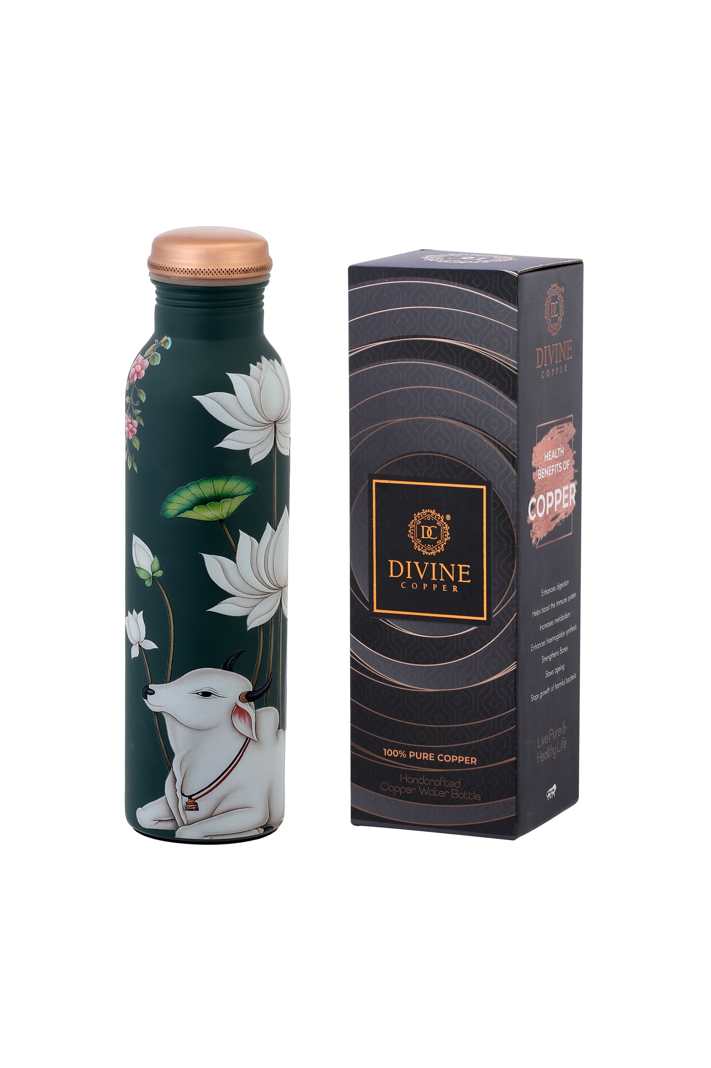 PIE - Cow Print Pure Copper Bottle