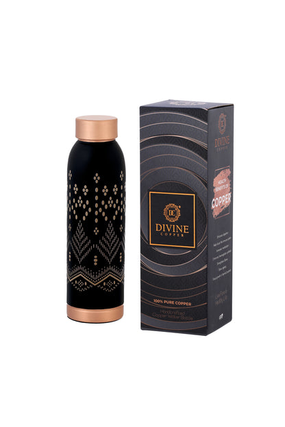 Oreo - Circle & Line Print Pure Copper Bottle