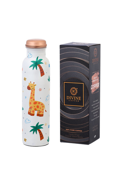PIE - Jiraaf With Tree Print Pure Copper Bottle