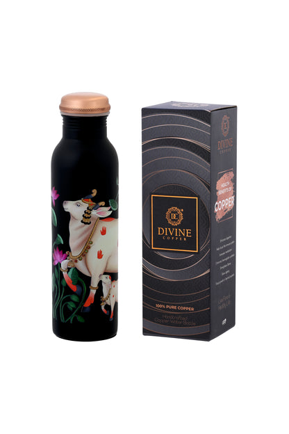 PIE - Cow 2 Print Pure Copper Bottle