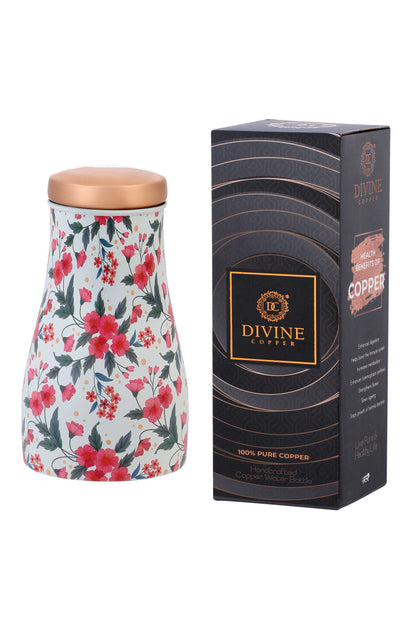 JAR - Flower Print Pure Copper Jar