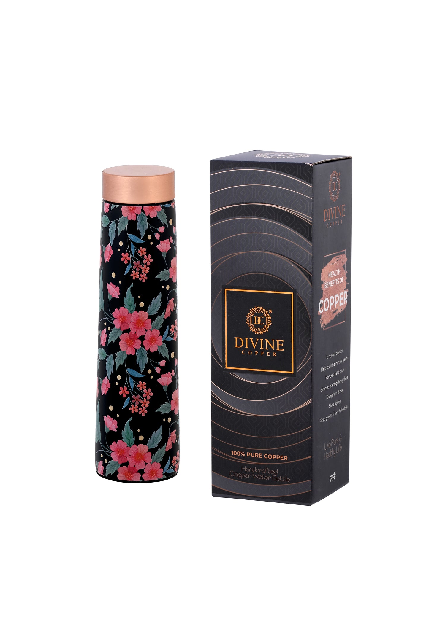 Eclair - Flower Pure Copper Bottle