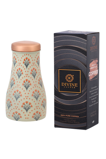 JAR - Tulip Flower Print Pure Copper Jar