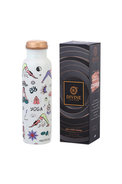 PIE - Yoga Print Pure Copper Bottle