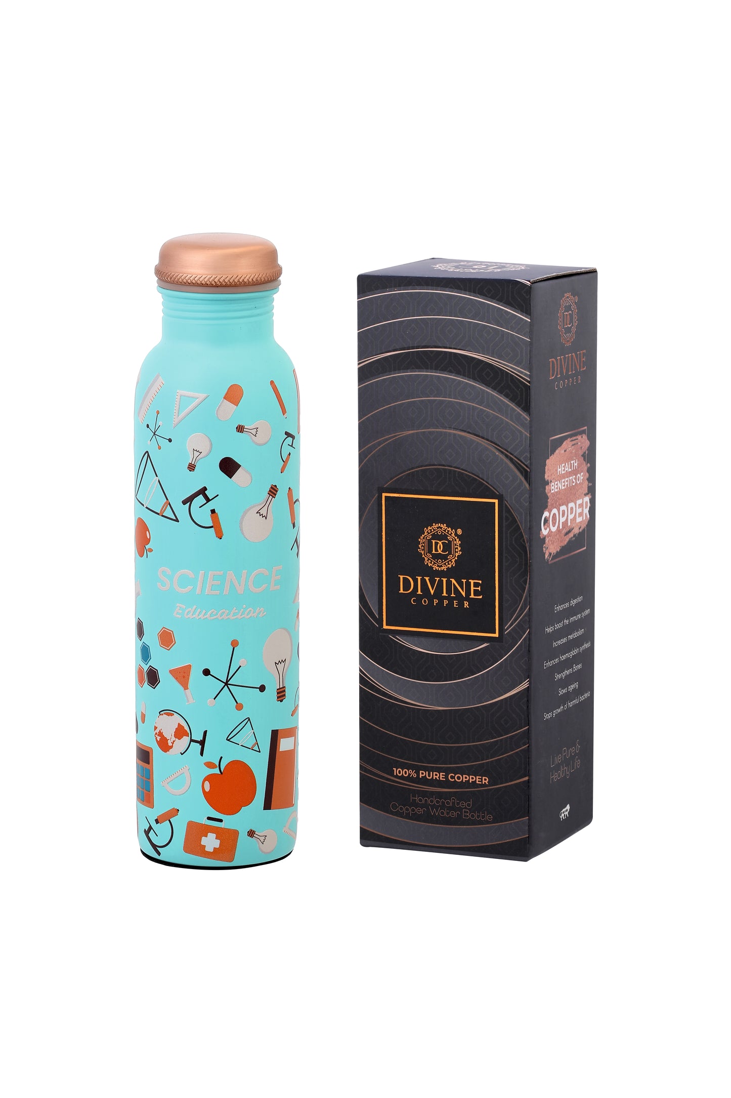 PIE -  Science Print Pure Copper Bottle