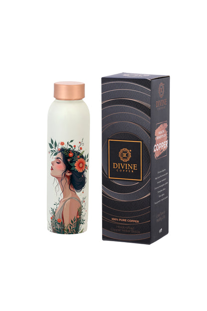 Oreo -  Women Print Pure Copper Bottle