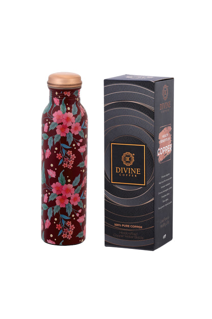 PIE -  Flower Print Pure Copper Bottle