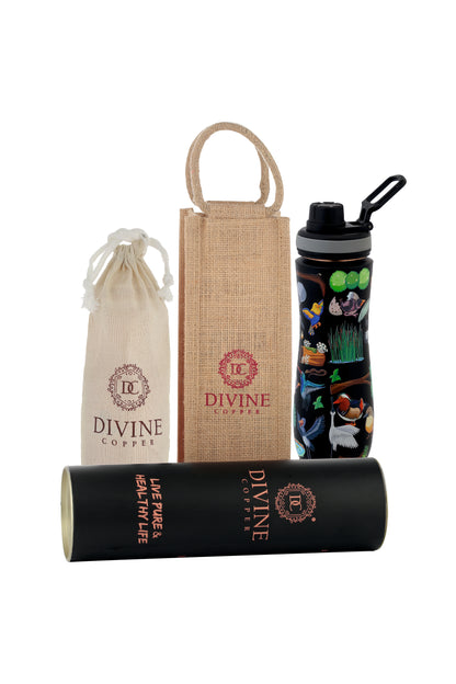 Sipper -  Animals Print Pure Copper Bottle