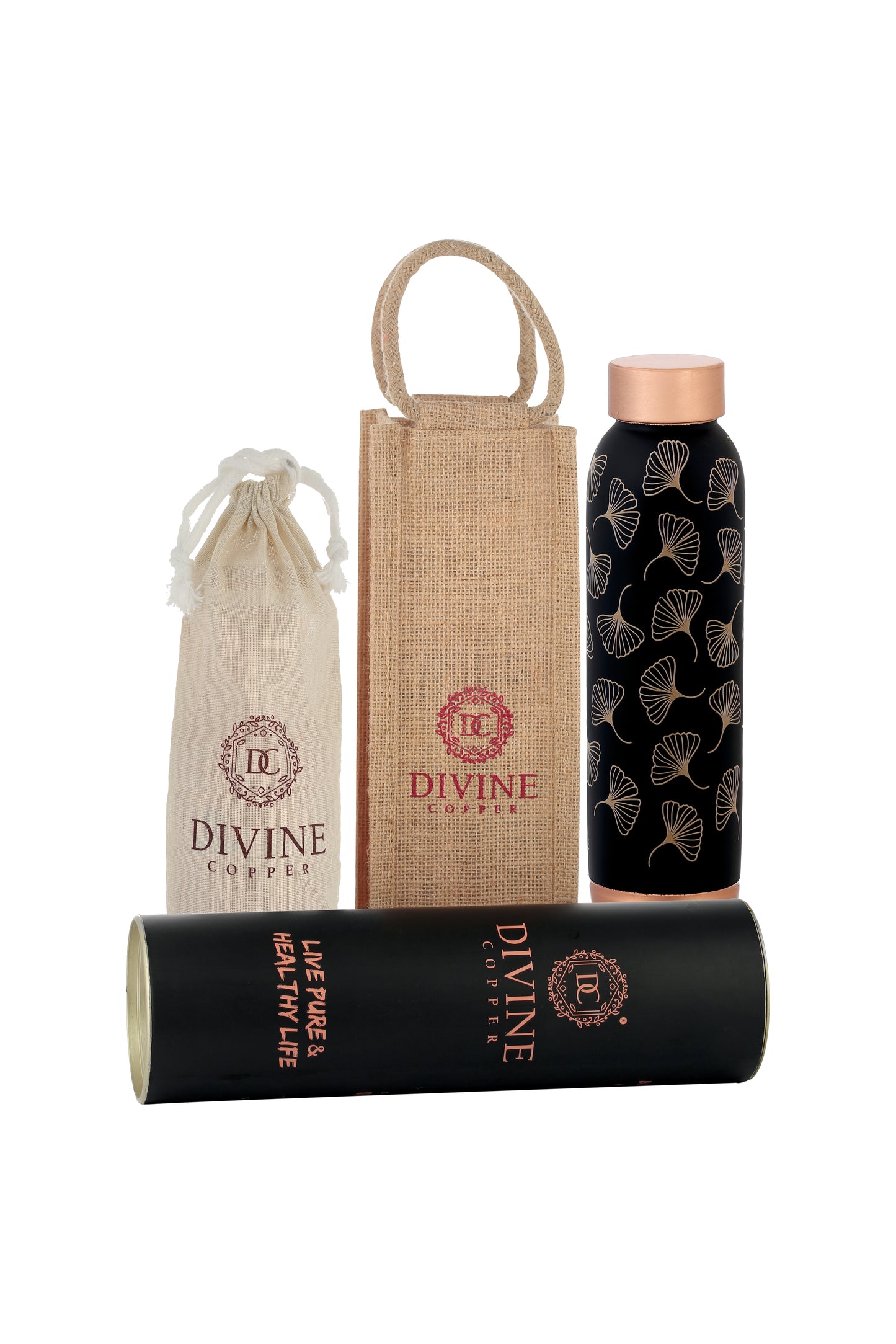 Oreo - Mashroom Pure Copper Bottle (Black)