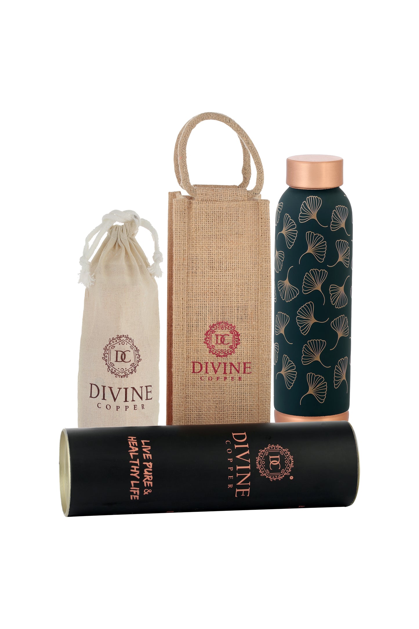 Oreo - Mashroom Print Pure Copper Bottle