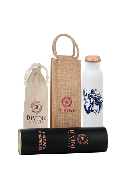 PIE - Shiv Print Pure Copper Bottle
