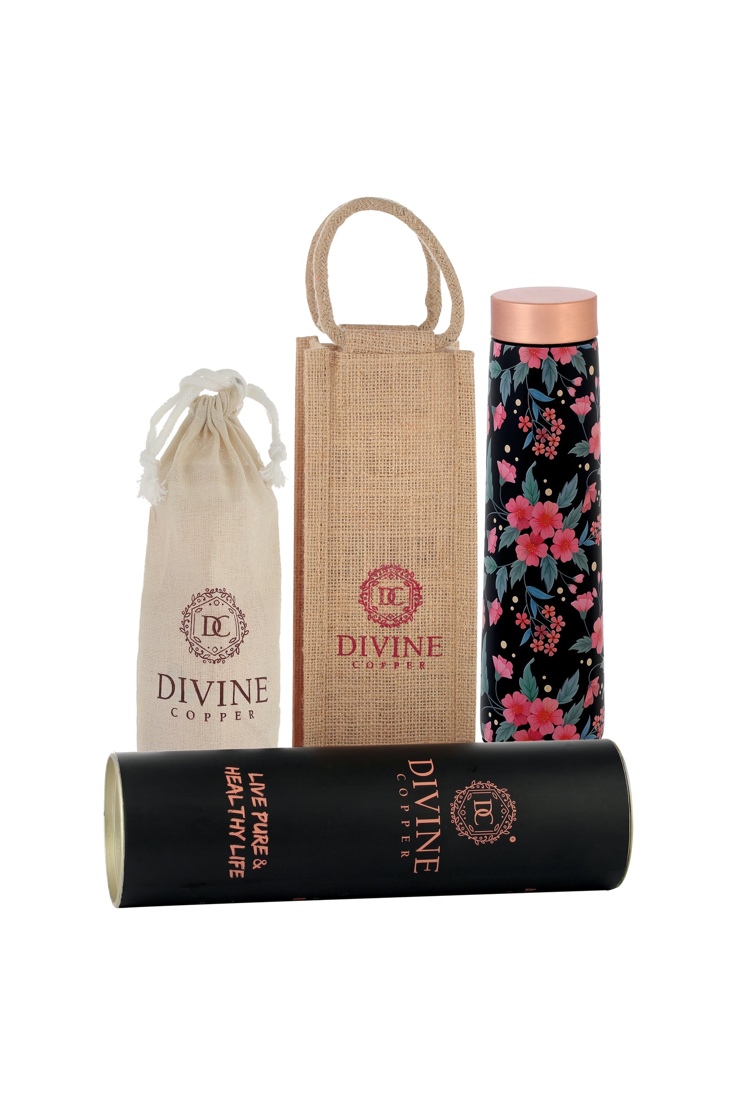 Eclair - Flower Pure Copper Bottle