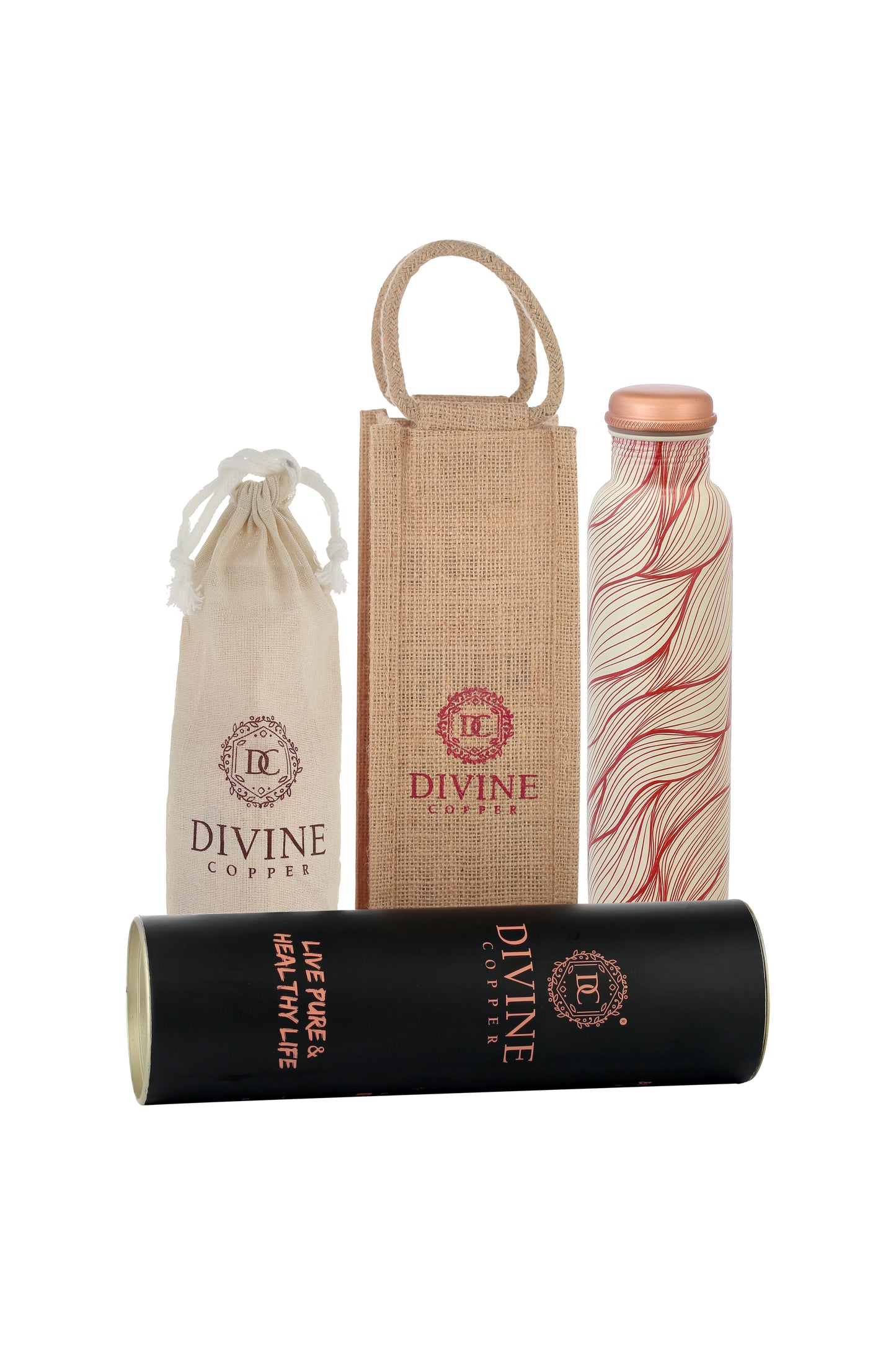PIE -  Line Print Pure Copper Bottle