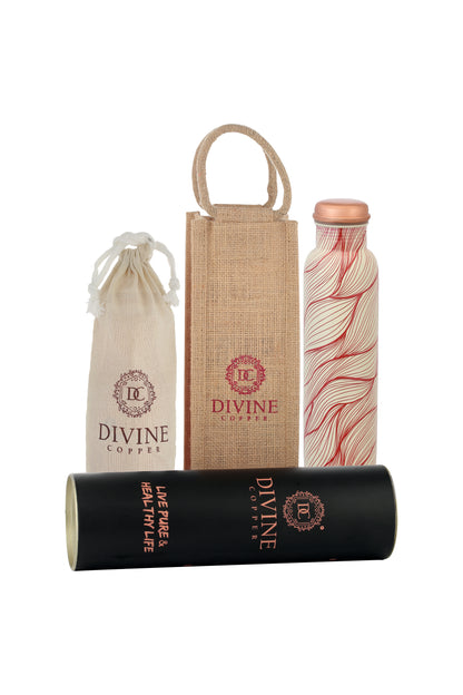 PIE -  Line Print Pure Copper Bottle