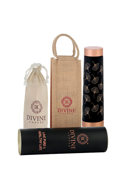 Eclair - Mashroom Print Pure Copper Bottle