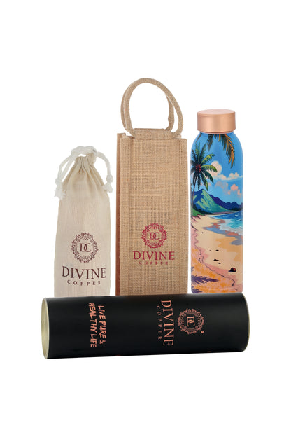 Oreo - Beach Scenery Pure Copper Bottle