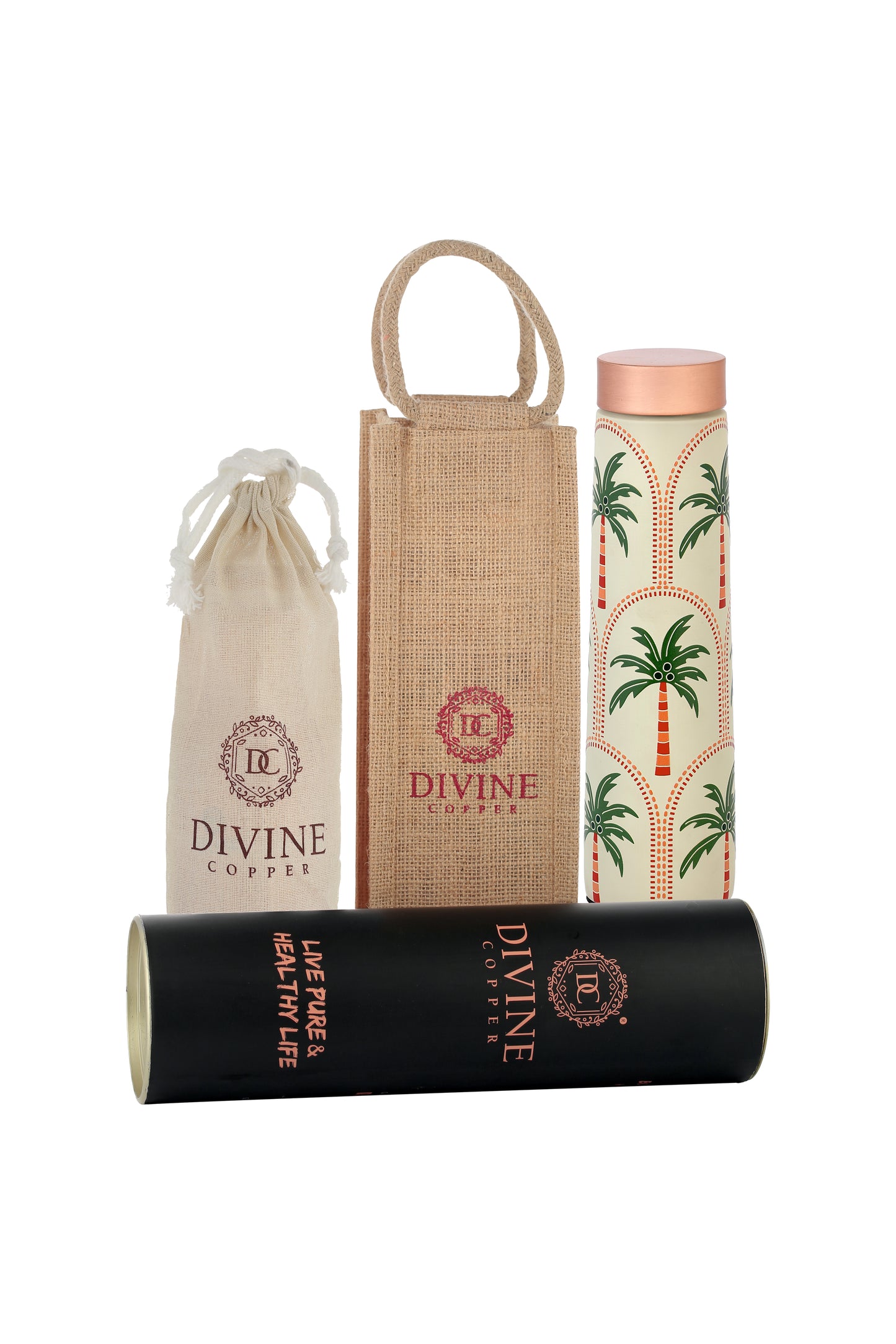 Eclair - Palm Trees Pure Copper Bottle