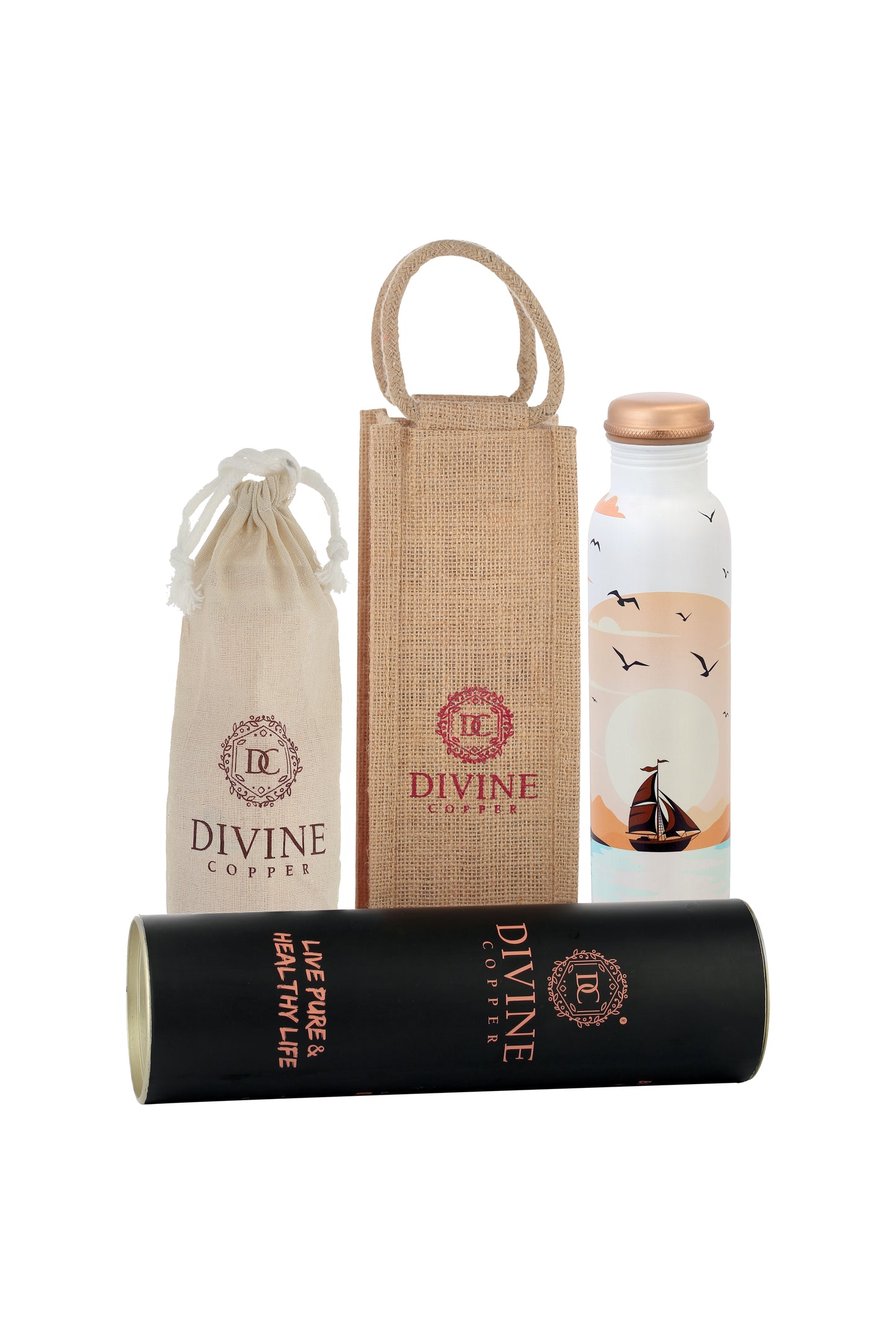 PIE - Sunset Print Pure Copper Bottle