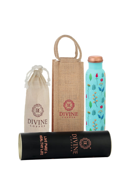 PIE -  Spring Flower Print Pure Copper Bottle