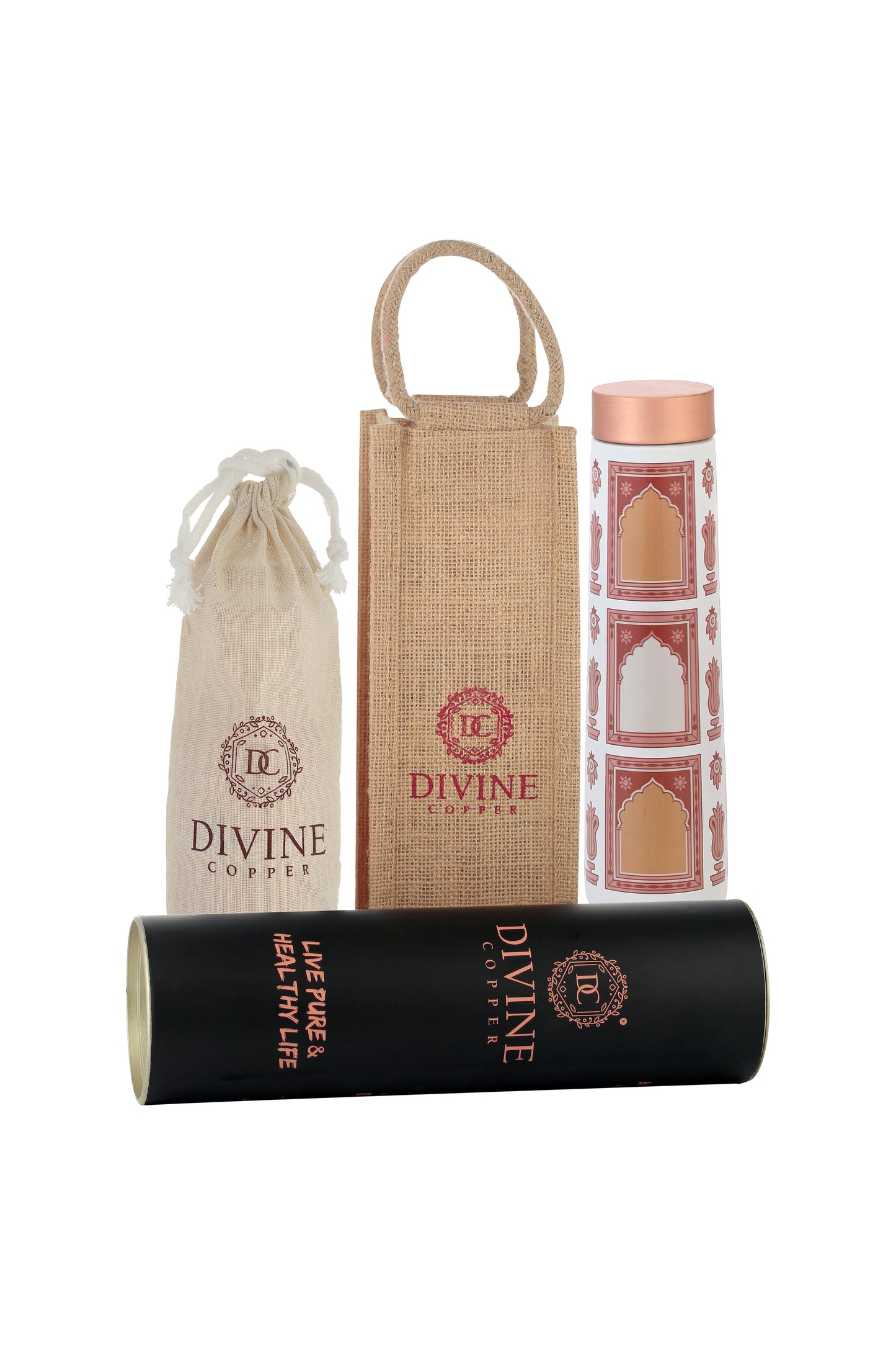 Eclair -  Indian Cultural Doors Pure Copper Bottle