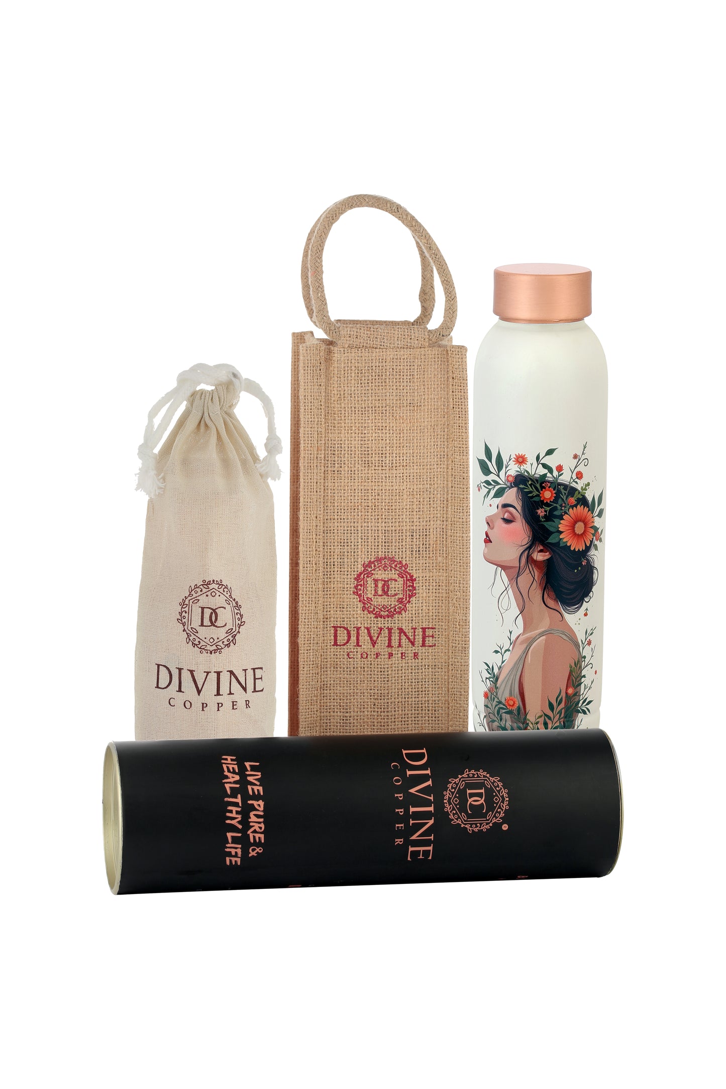 Oreo -  Women Print Pure Copper Bottle