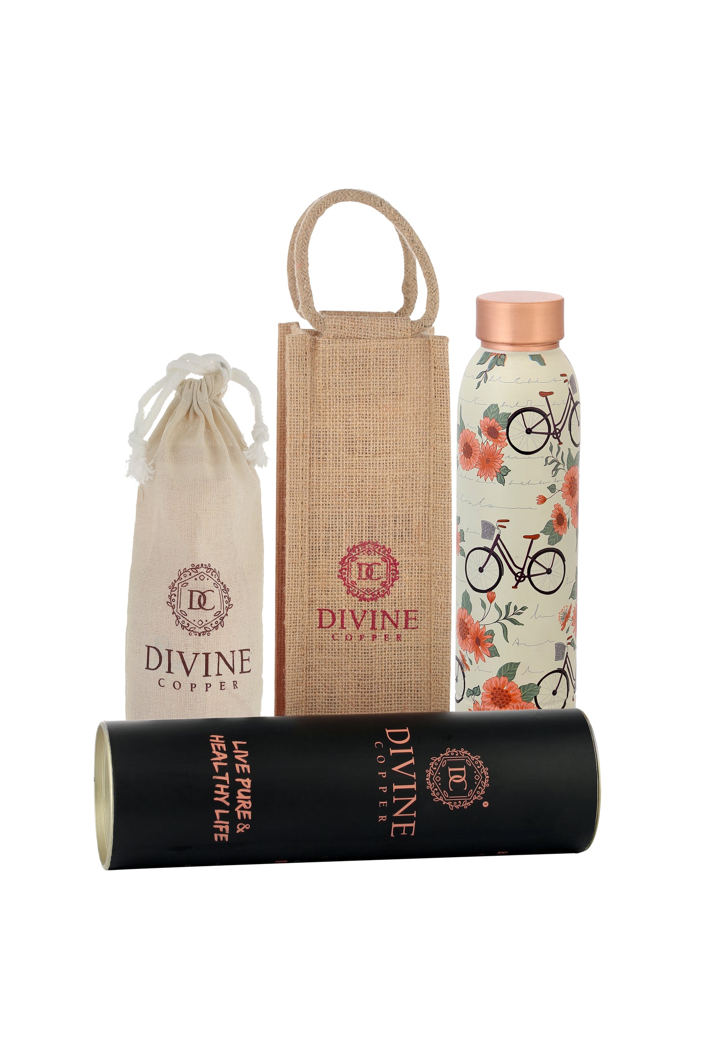 Oreo - Cycle Print Pure Copper Bottle