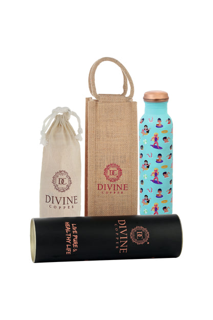 PIE -  Beach Print Pure Copper Bottle