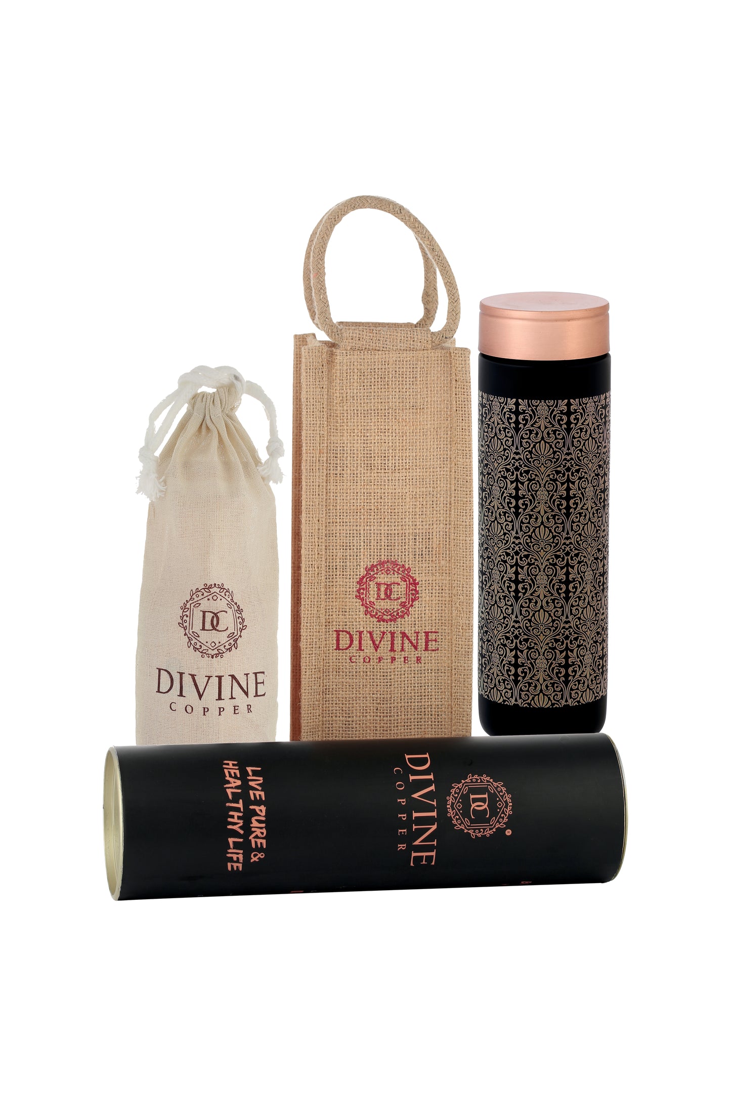 Jelly -  Texture Print Pure Copper Bottle