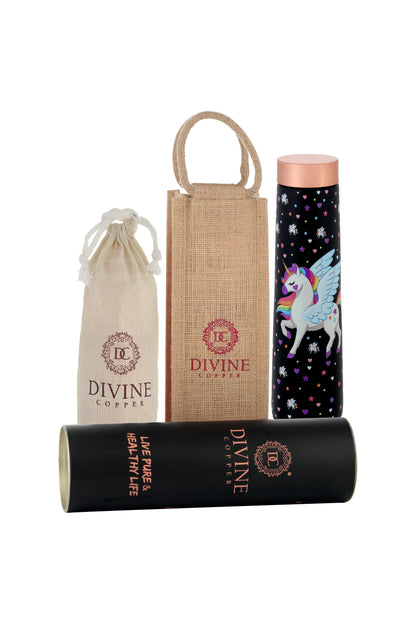 Eclair - Unicorn Print Pure Copper Bottle
