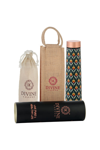 Eclair - Retro Pattern Pure Copper Bottle