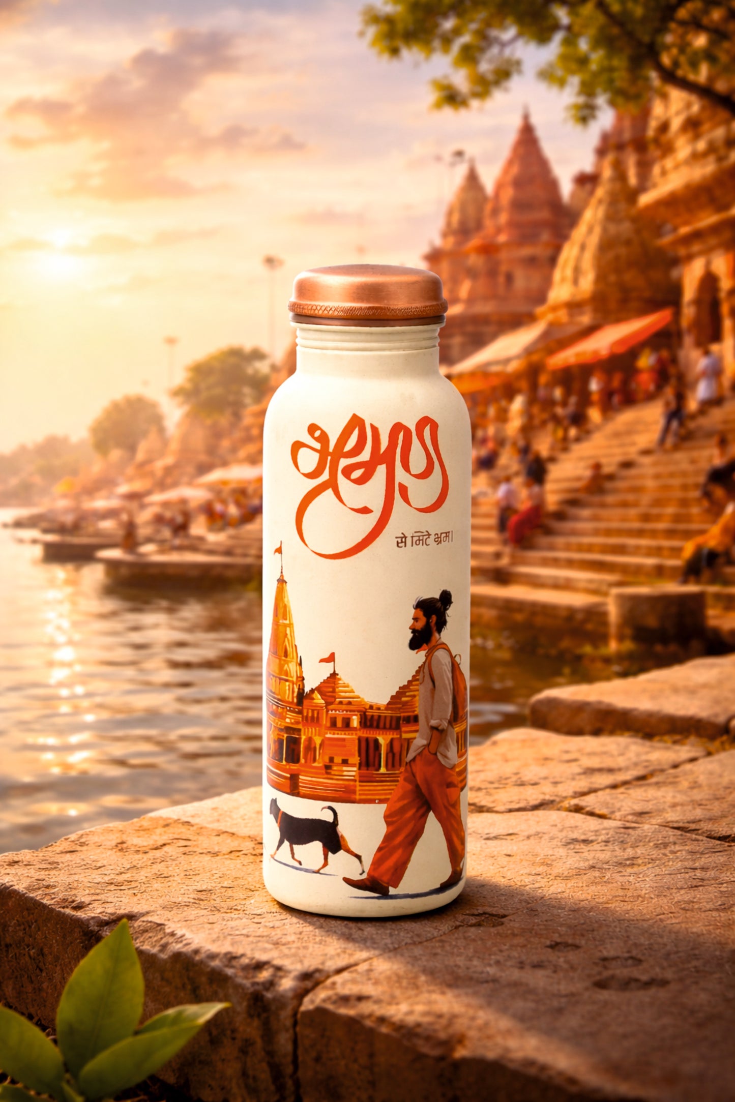 PIE - Tourism Print Pure Copper Bottle