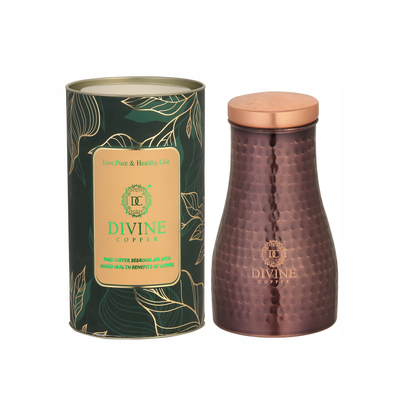 Bedroom Jar 900ml copper antique hmd finish