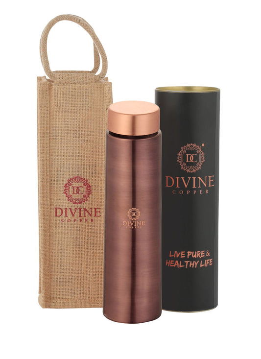 Eclair 900ml Antique copper bottle with Free Jute carry bag