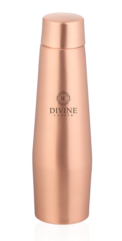 Crown Pure copper bottle 1000ml with  free Jute carry bag