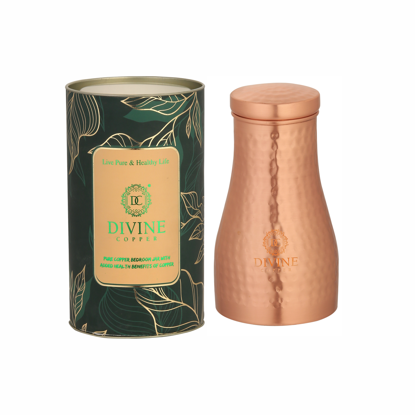 Pure copper Bedroom Jar 900ml hmd finish