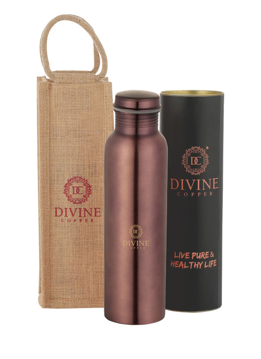 Pie 950ml antique copper bottle  with Free Jute carry bag