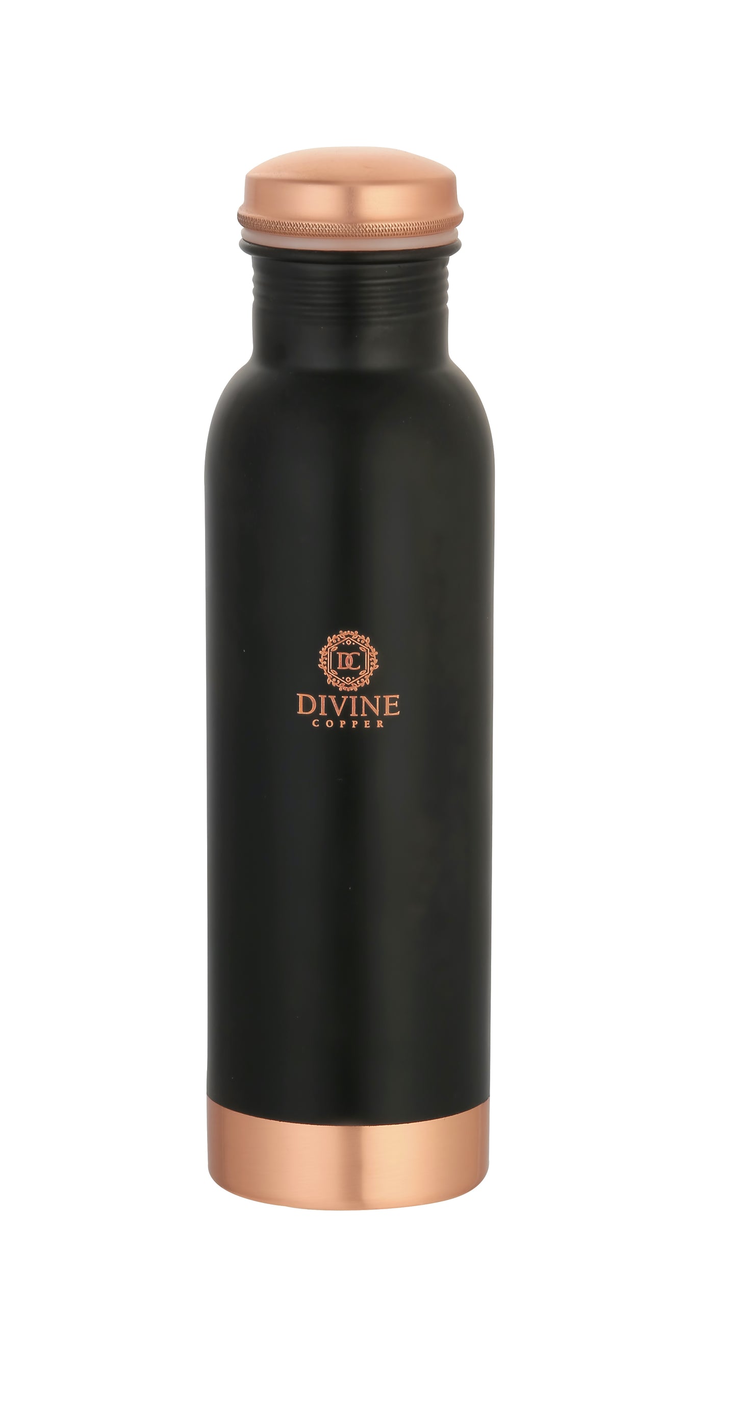 PIE 950ml Pure copper Black color bottle with free Jute carry bag