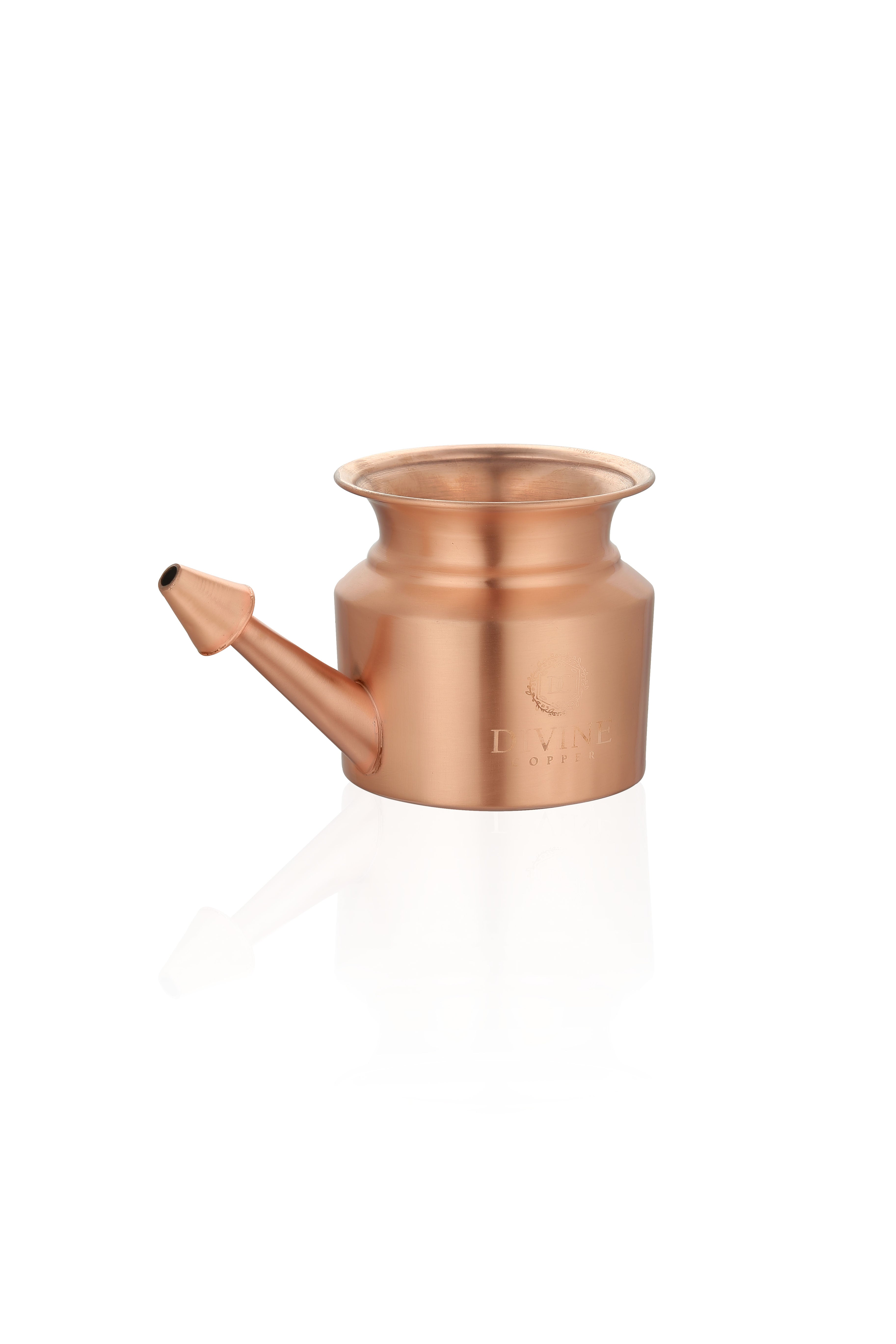 Pure copper Ayurveda Jala Neti Pot for Sinus, Nose Irrigation and Cleaning