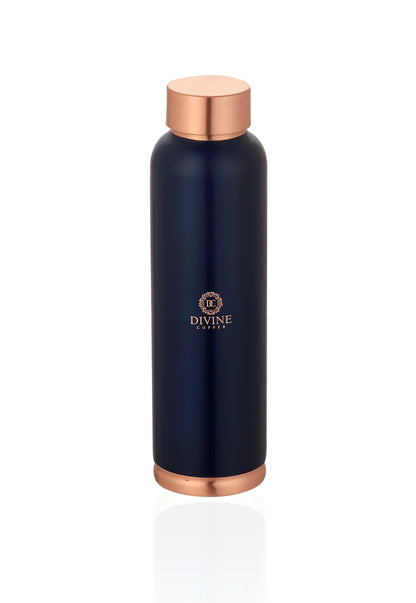 Oreo blue copper bottle with Free Jute carry bag