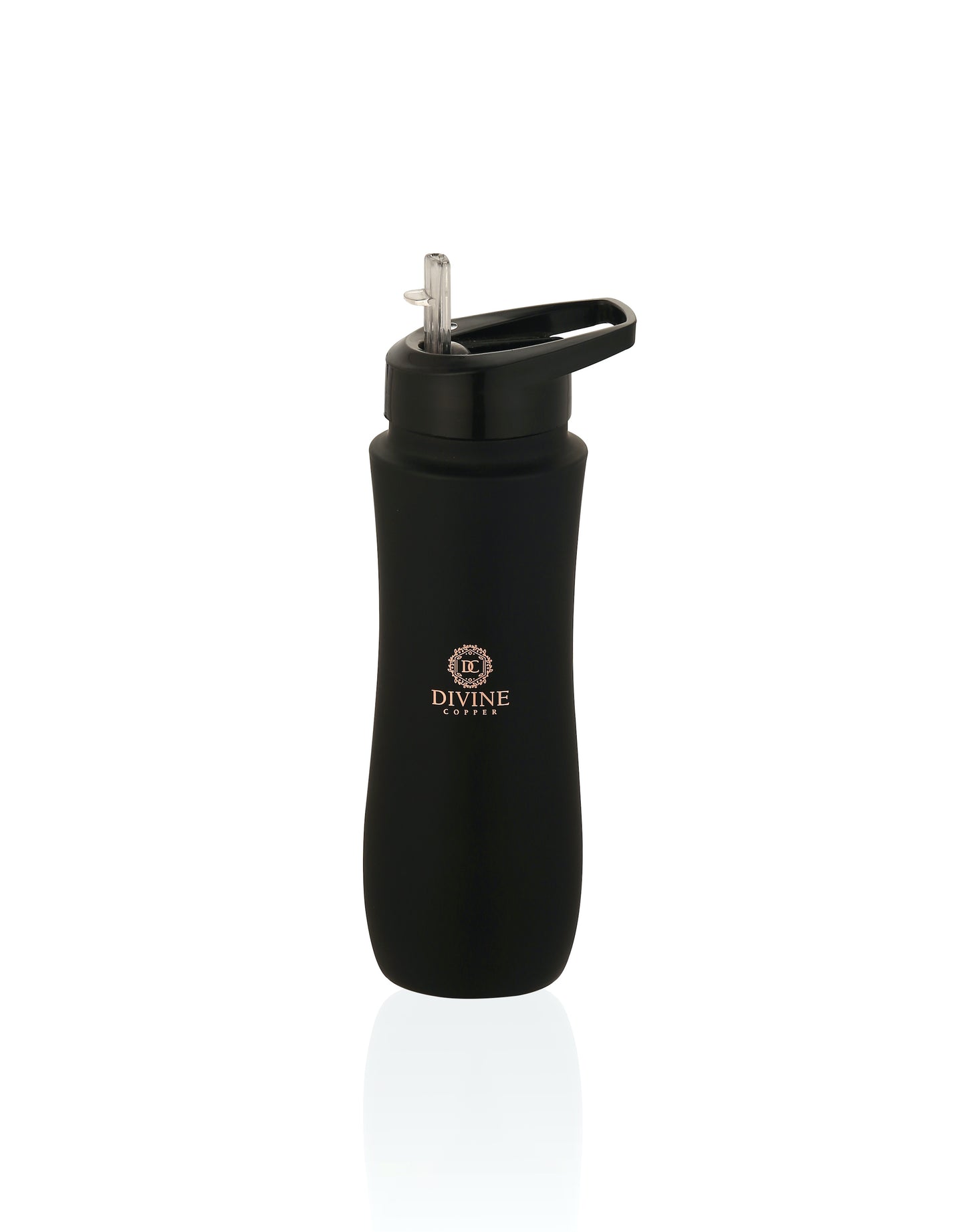 Sipper black  700ml Pure copper bottle